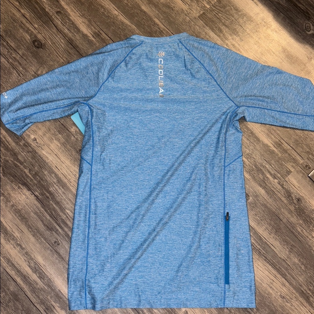 Coolibar Men's Teal Rash Guard small NWT - Picture 5 of 5